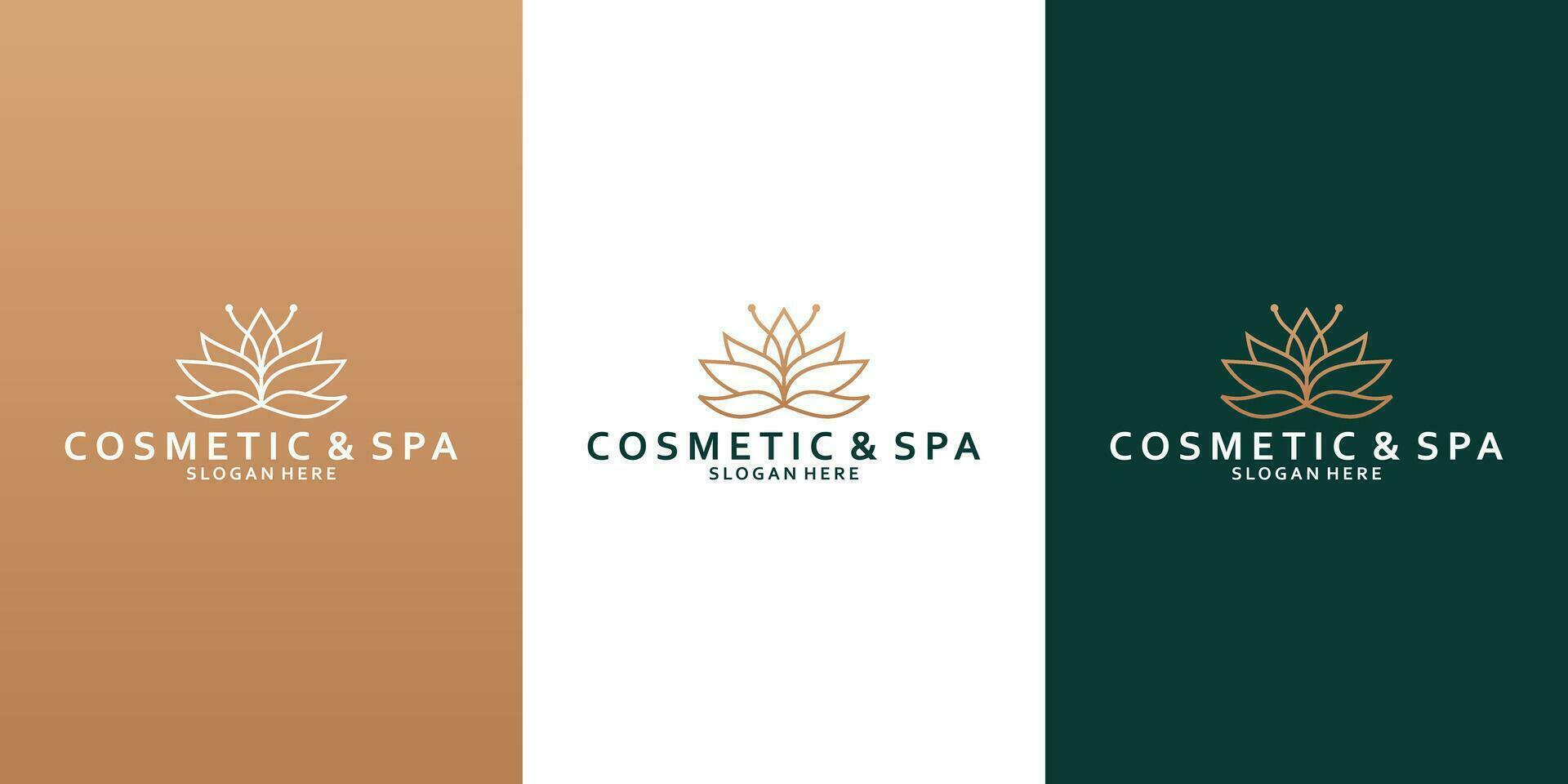 lotus logo design for your business spa, resort, yoga vector