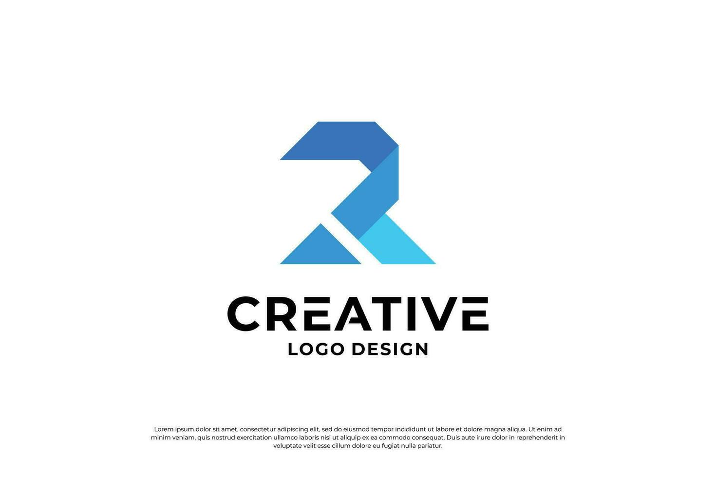 Letter R logo design idea for brand initial letters, symbol logo business. vector