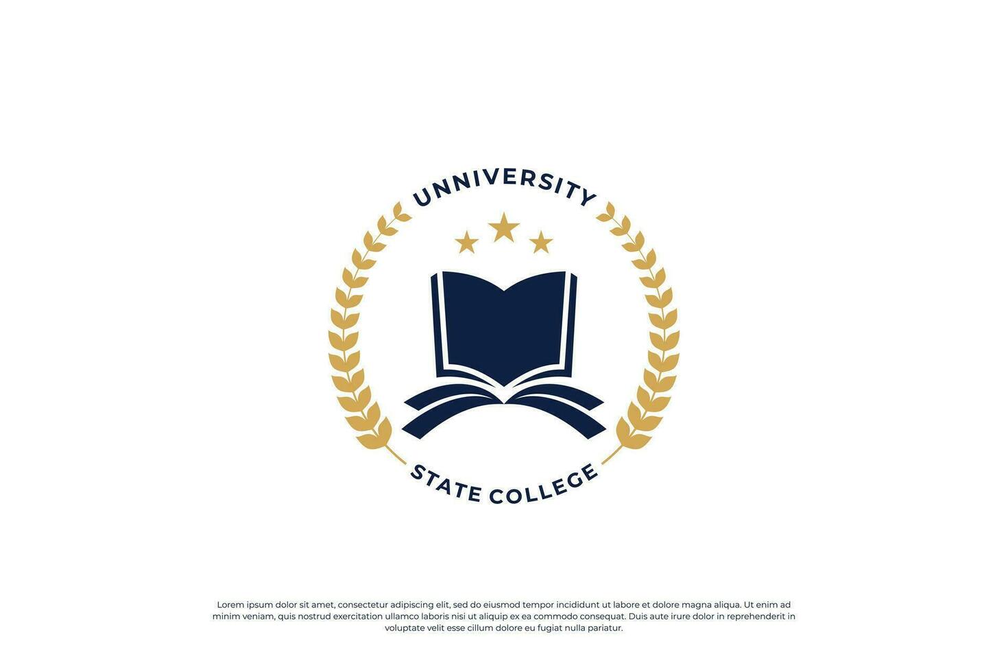 University, College, Graduate, Campus logo design inspiration. Template design emblem for school. vector