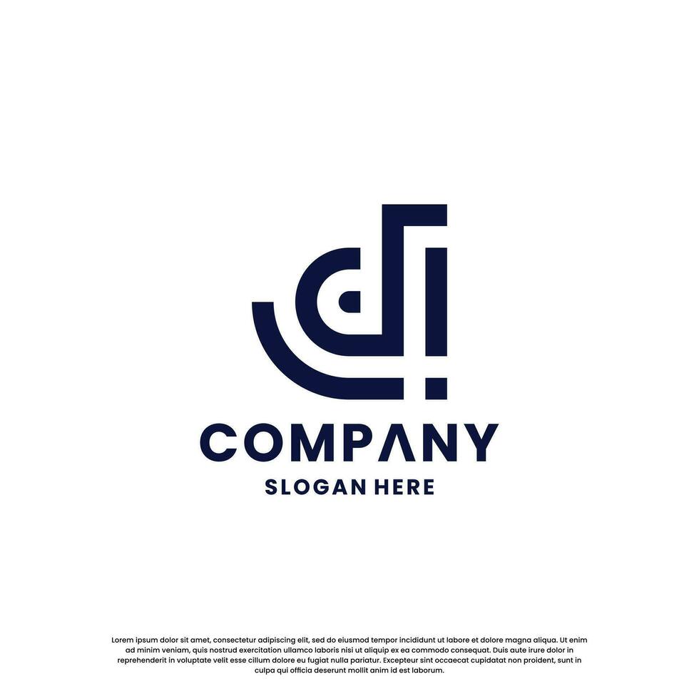 creative monogram letter D logo design for your business vector