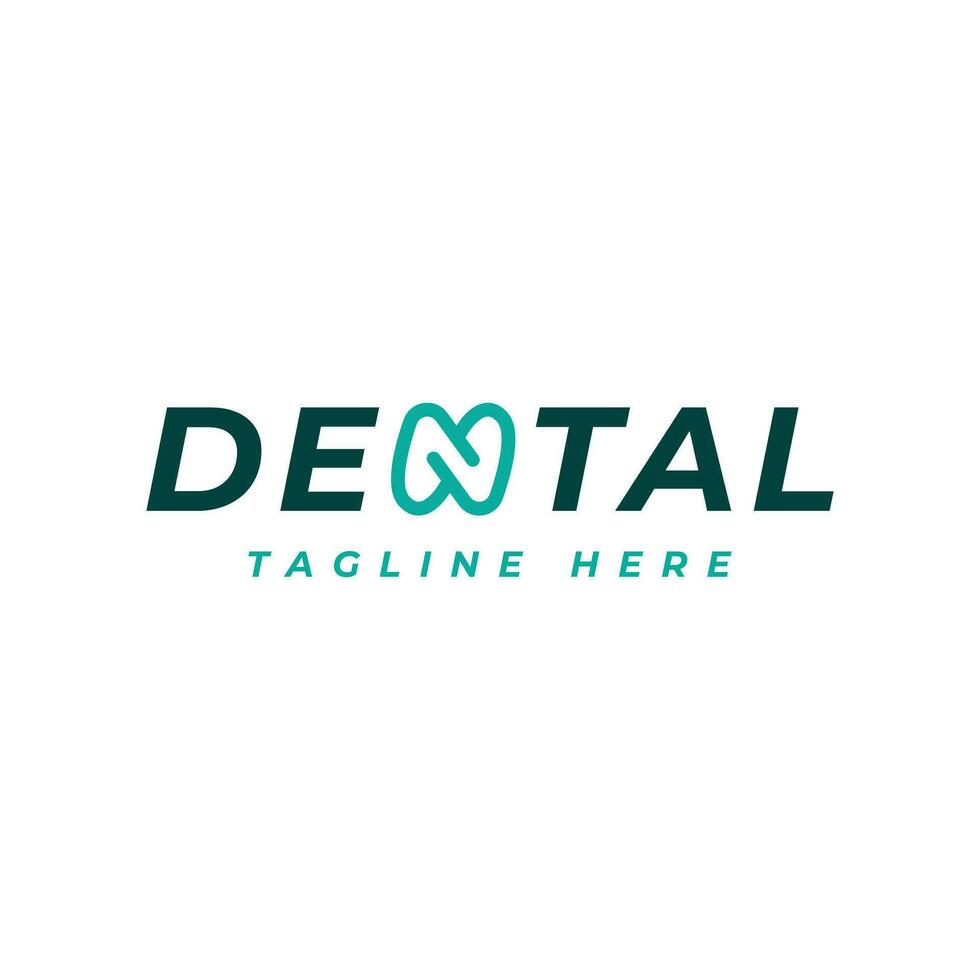 Dental Modern Minimal Simple word mark concept design text logo typography vector