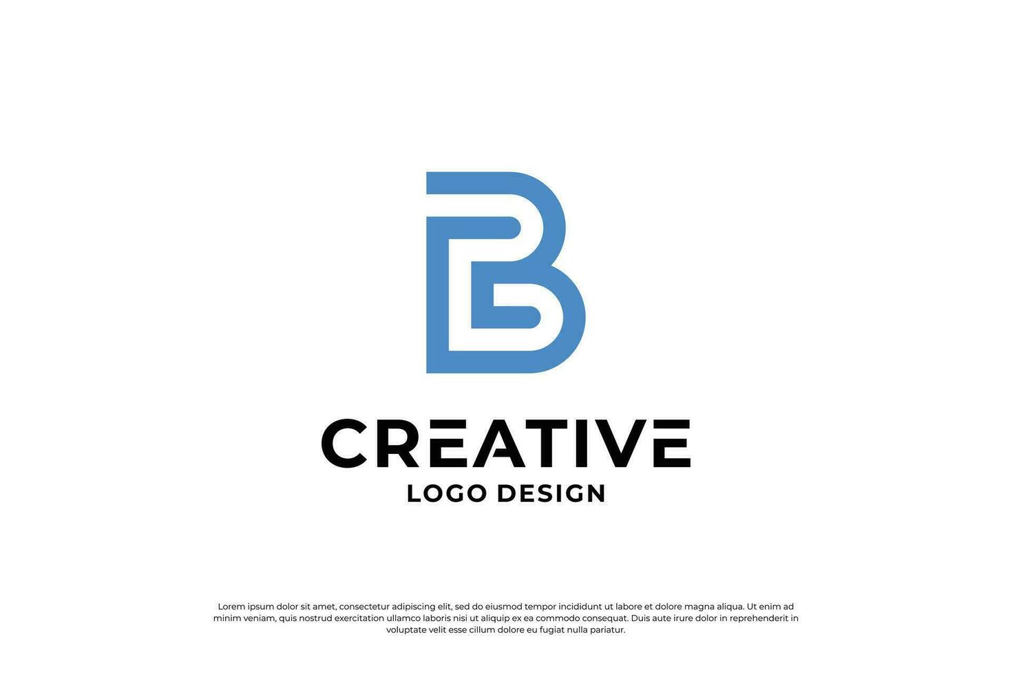 Letter BP logo design template. Initial letters BP. Symbol BP. Creative letter BP logo vector. vector