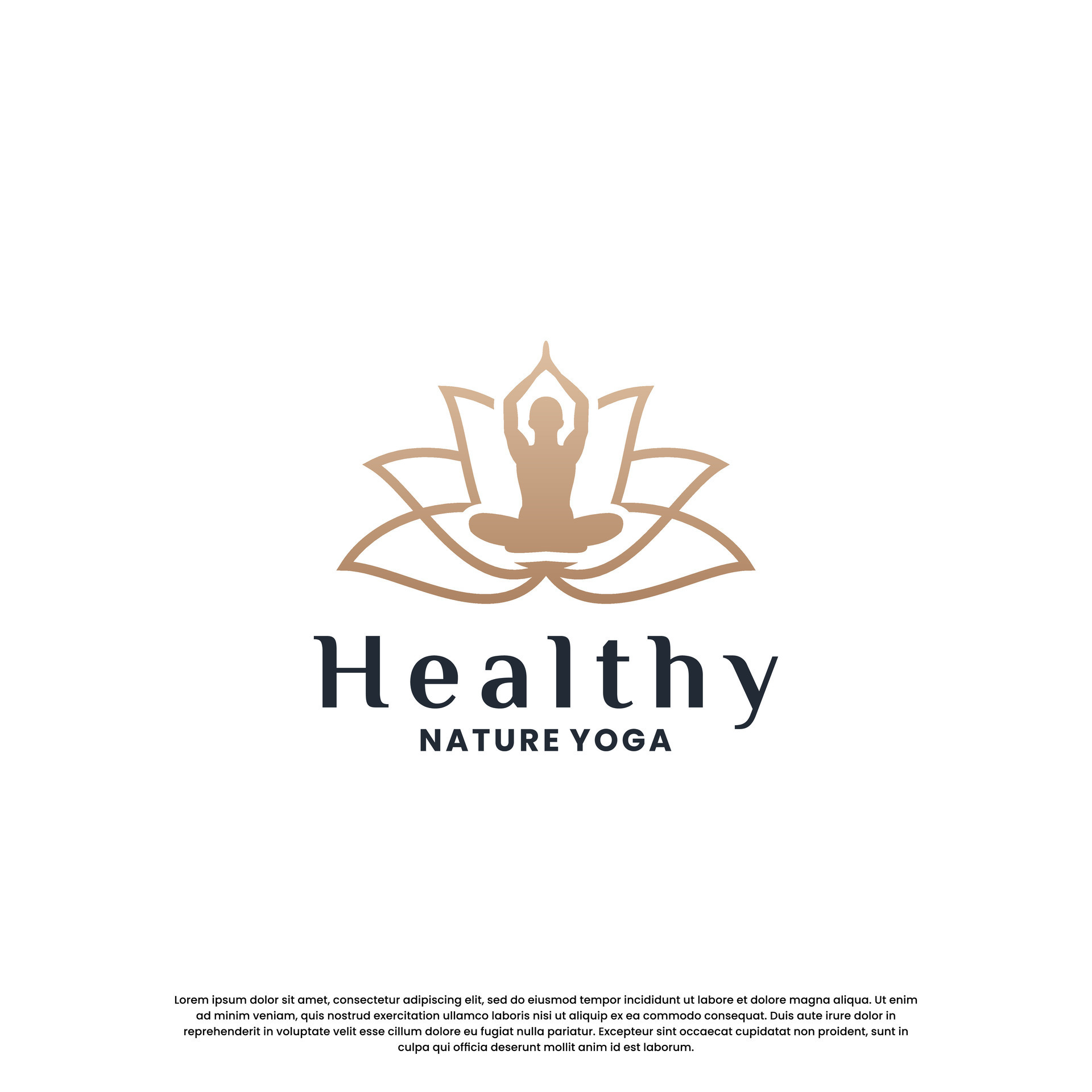 yoga logo design for human healthy. luxury yoga logo inspiration