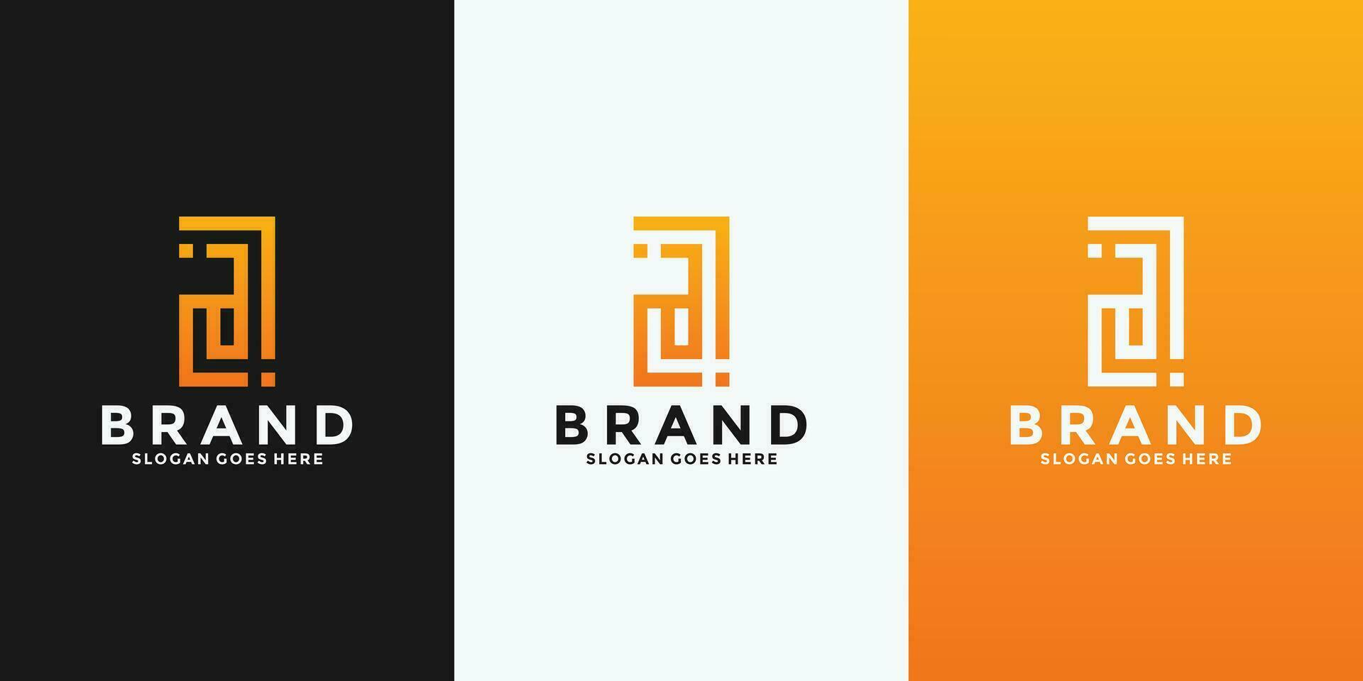 creativo letra un monograma logo diseño para tu negocio vector