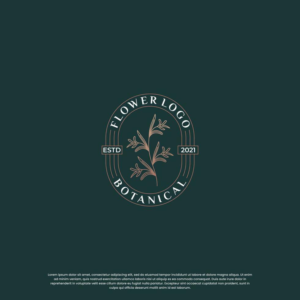 luxury logo design for your business. golden rose flower logo vector