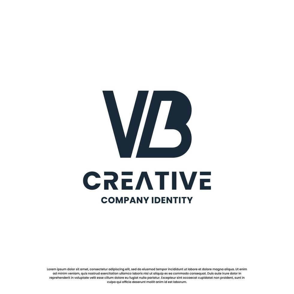 creative monogram letter V B logo design inspiration vector