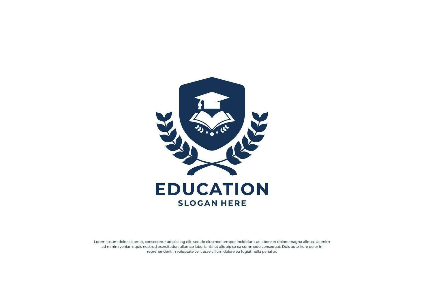 Education logo design. University emblem template. vector