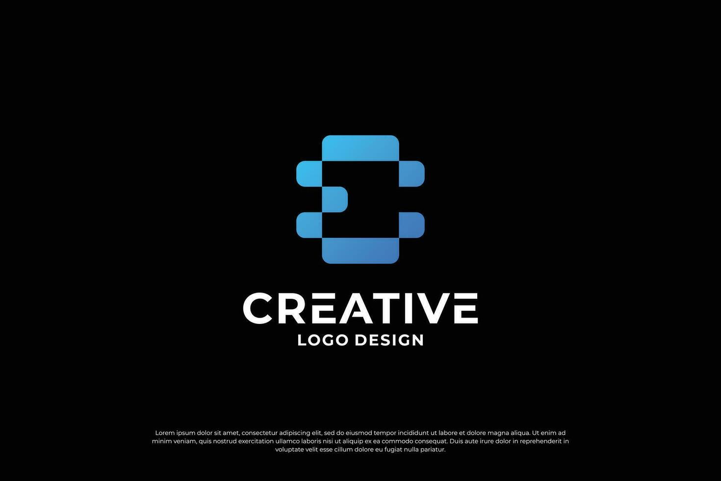 Letter C logo design template. Creative initial letters C logo design symbol. vector