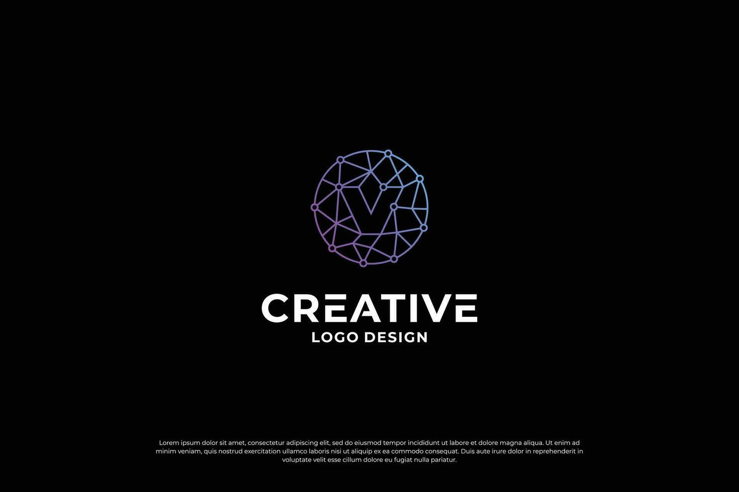 Letter v logo design template. Initial letters v. Creative v symbol. vector