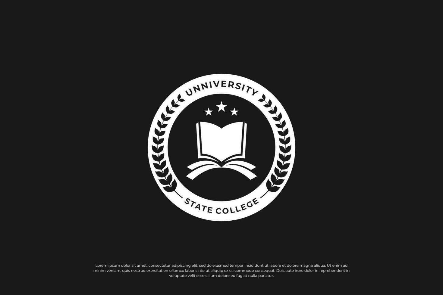 School emblem logo design. University, college badge design template. vector