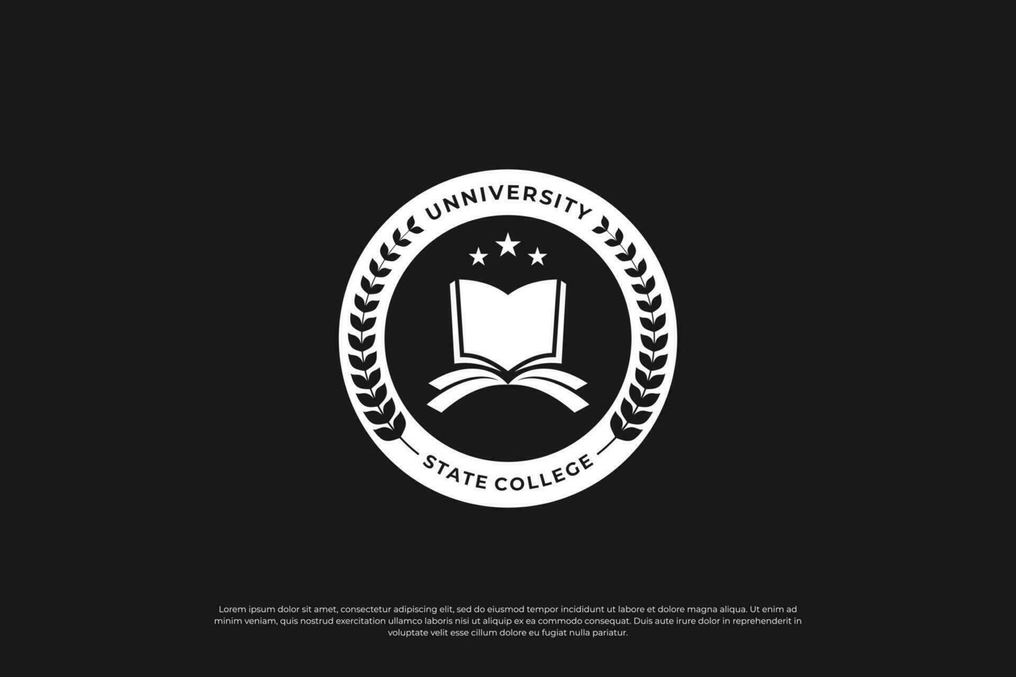 School emblem logo design. University, college badge design template. vector