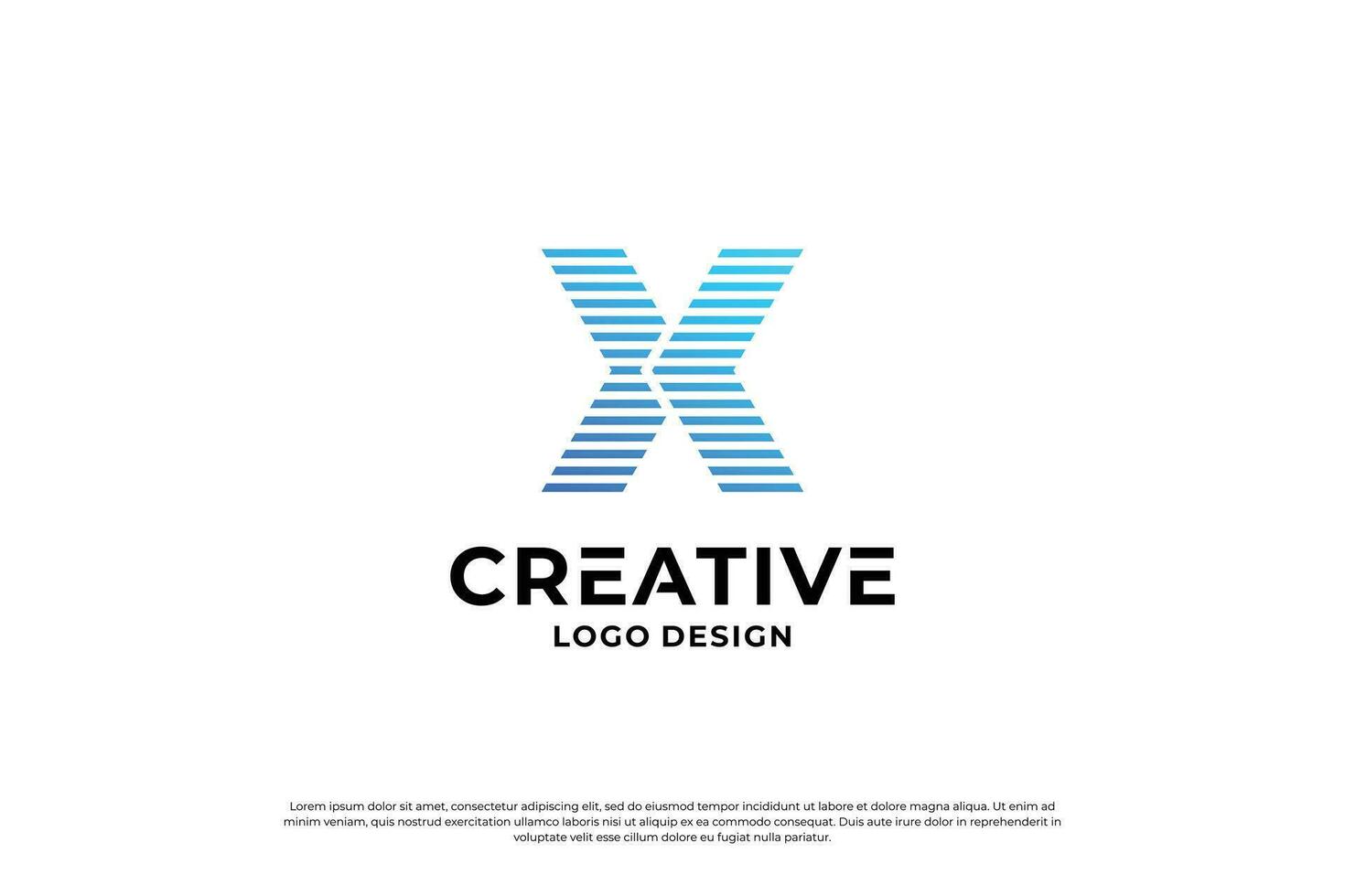 letra X logo diseño modelo. inicial letras X. creativo X símbolo. vector