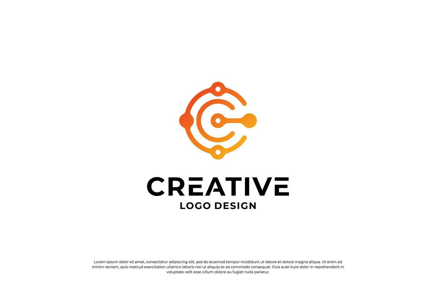 Letter C logo design template. Creative initial letters C logo design symbol. vector