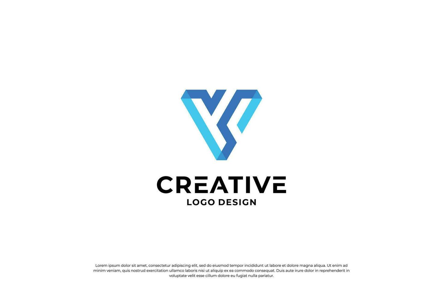Letter v logo design template. Initial letters v. Creative v symbol. vector