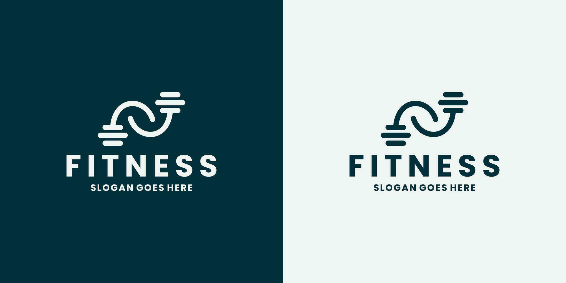 fitness gym logo design. muscular arms with barbell concept vector