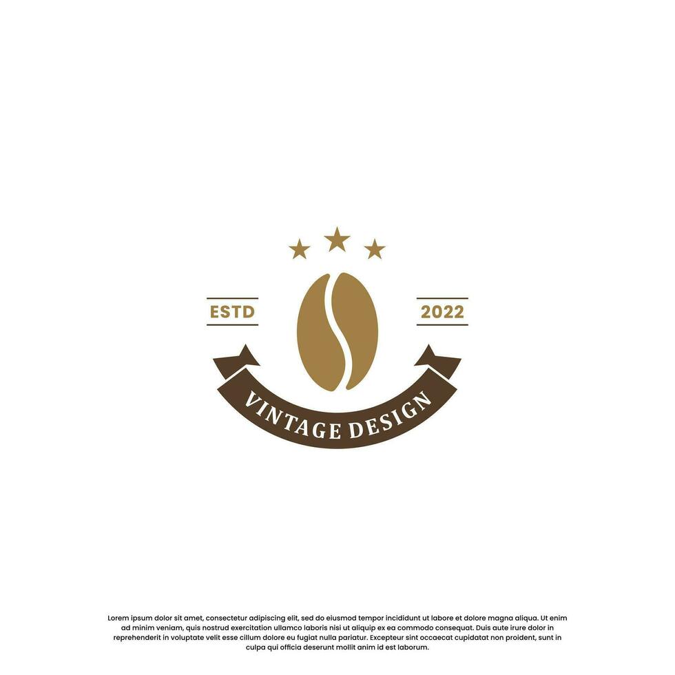Clásico café logo diseño. retro café tienda logo. vector