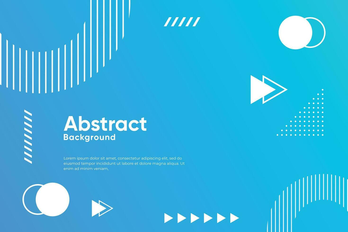 Abstract geometric background. Blue gradient color. Dynamic shape composition. vector