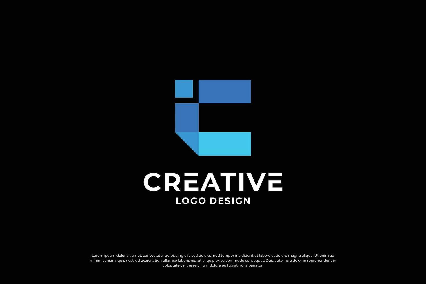 Letter C logo design template. Creative initial letters C logo design symbol. vector
