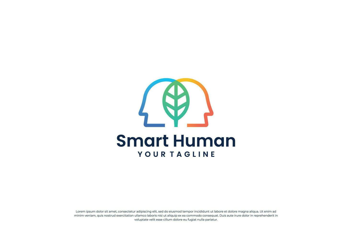 artificial inteligencia logo diseño. digital humano logo concepto. vector