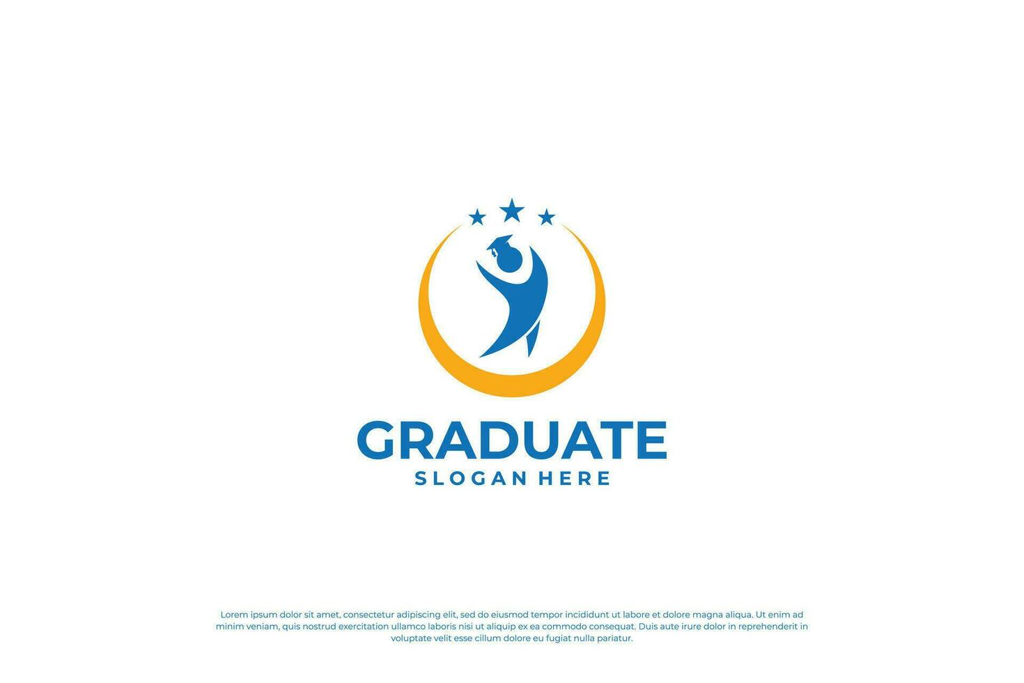 Education and graduation school logo design. vector