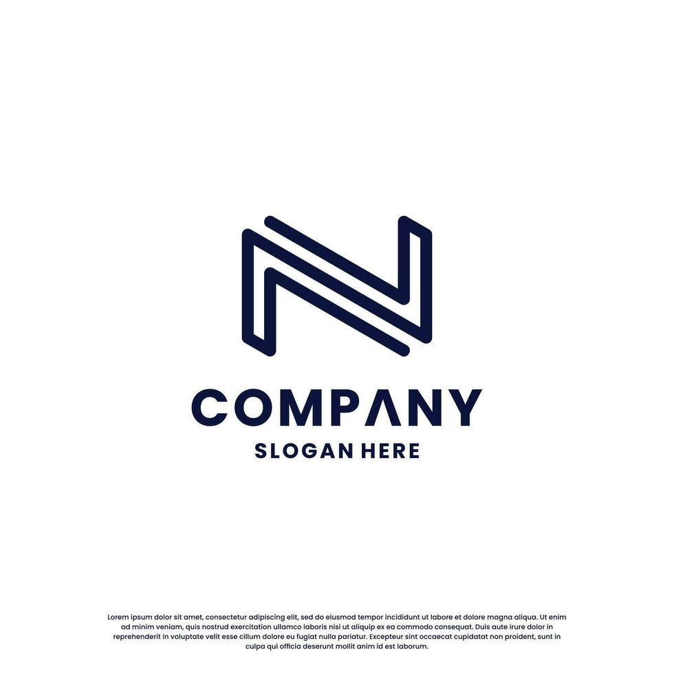 initial letter N logo design monogram for your business vector