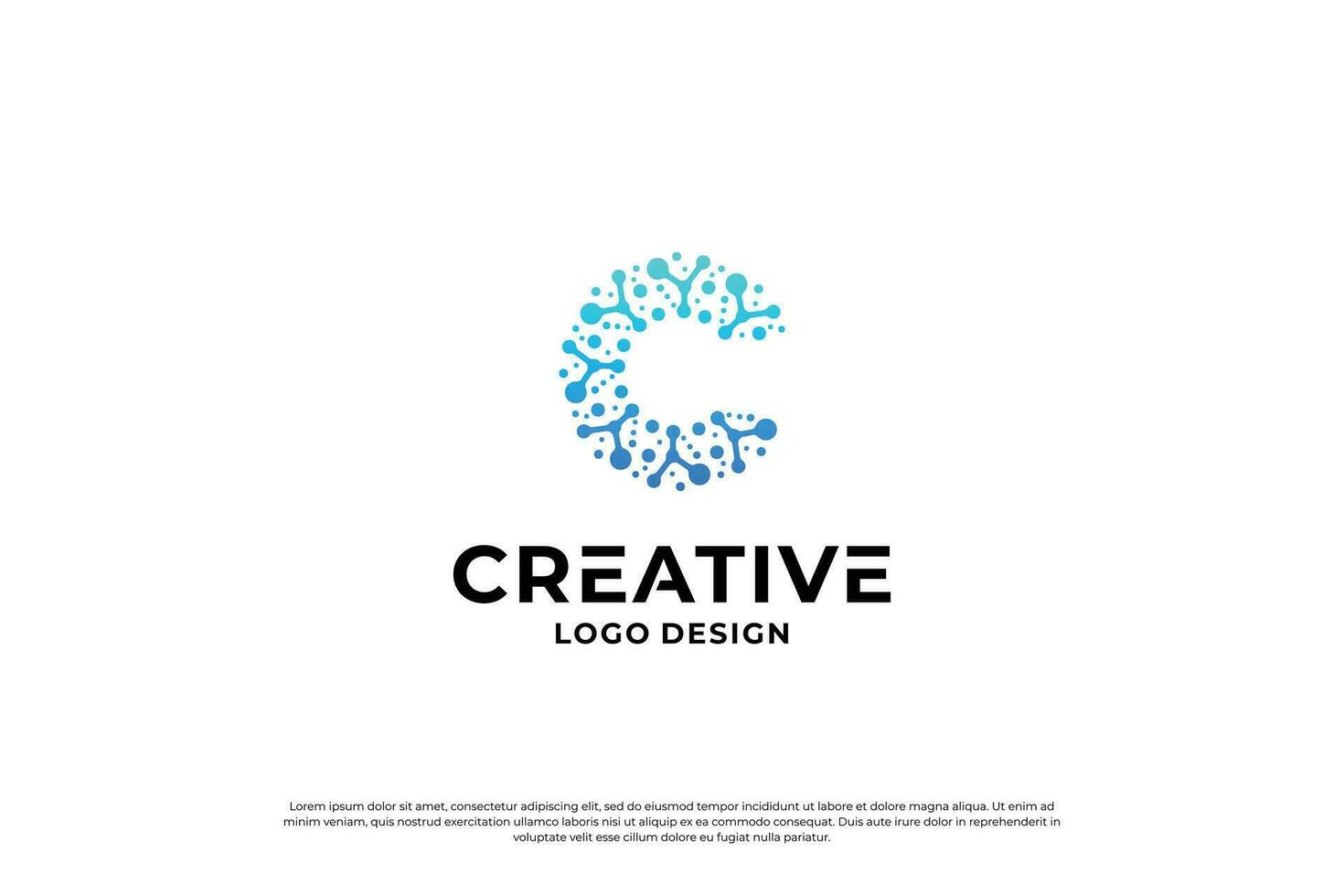 Letter C logo design template. Creative initial letters C logo design symbol. vector