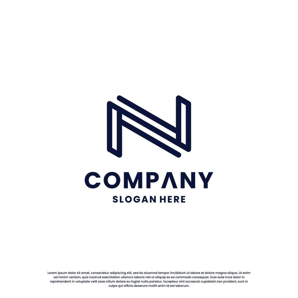 initial letter N logo design monogram for your business vector