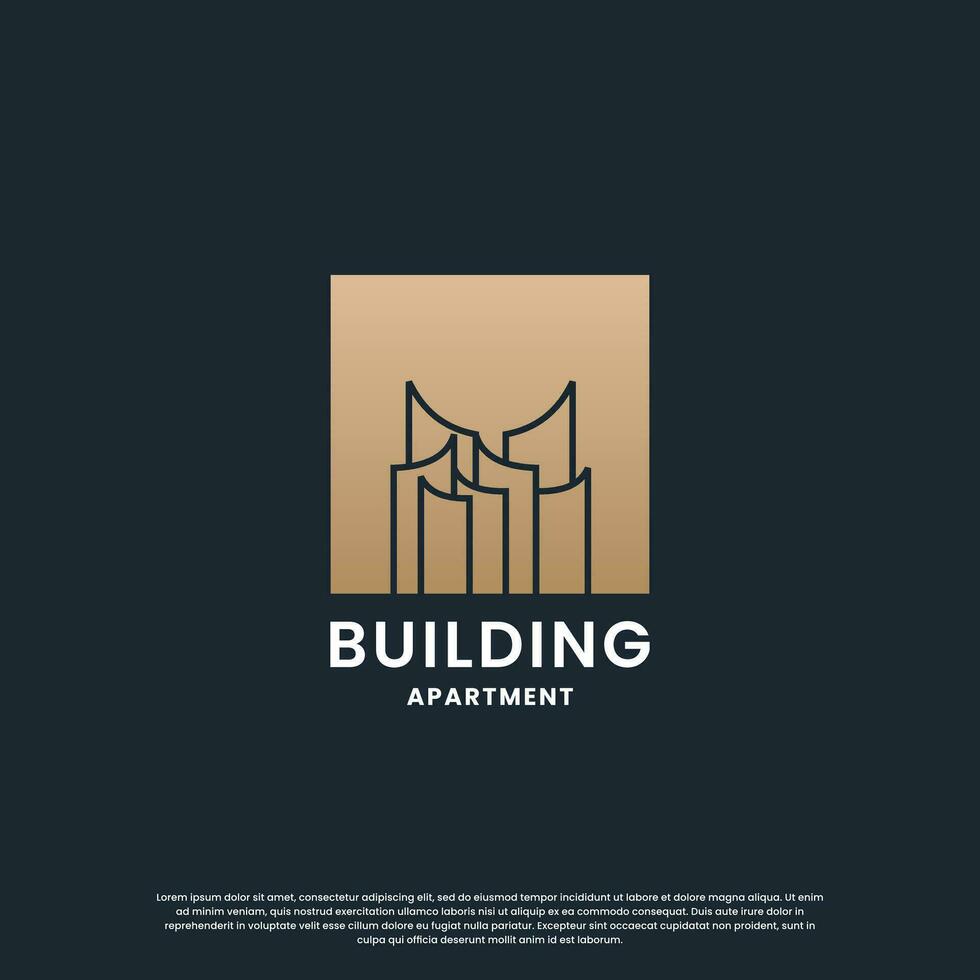 edificio logo diseño inspiración para tu negocio vector