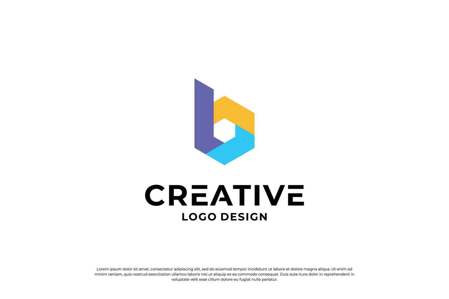 Letter B logo design template. Creative initial letters B logo symbol. vector