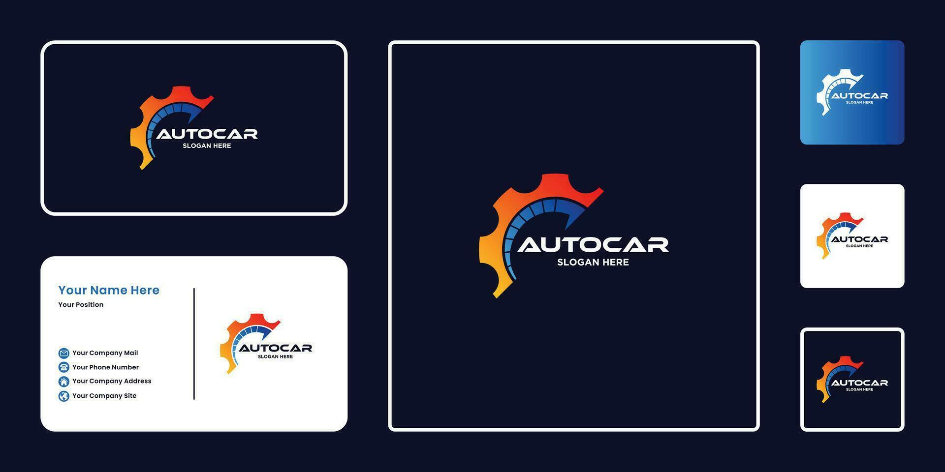 automotive logo design. modern auto car service, repair, modification logo vector