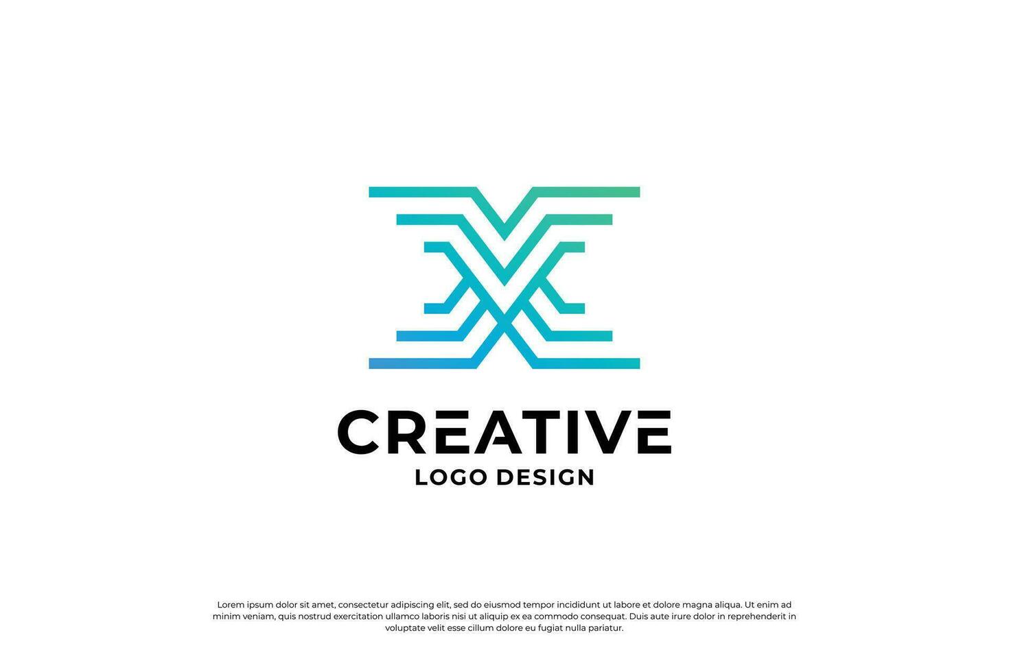 letra X logo diseño modelo. inicial letras X. creativo X símbolo. vector