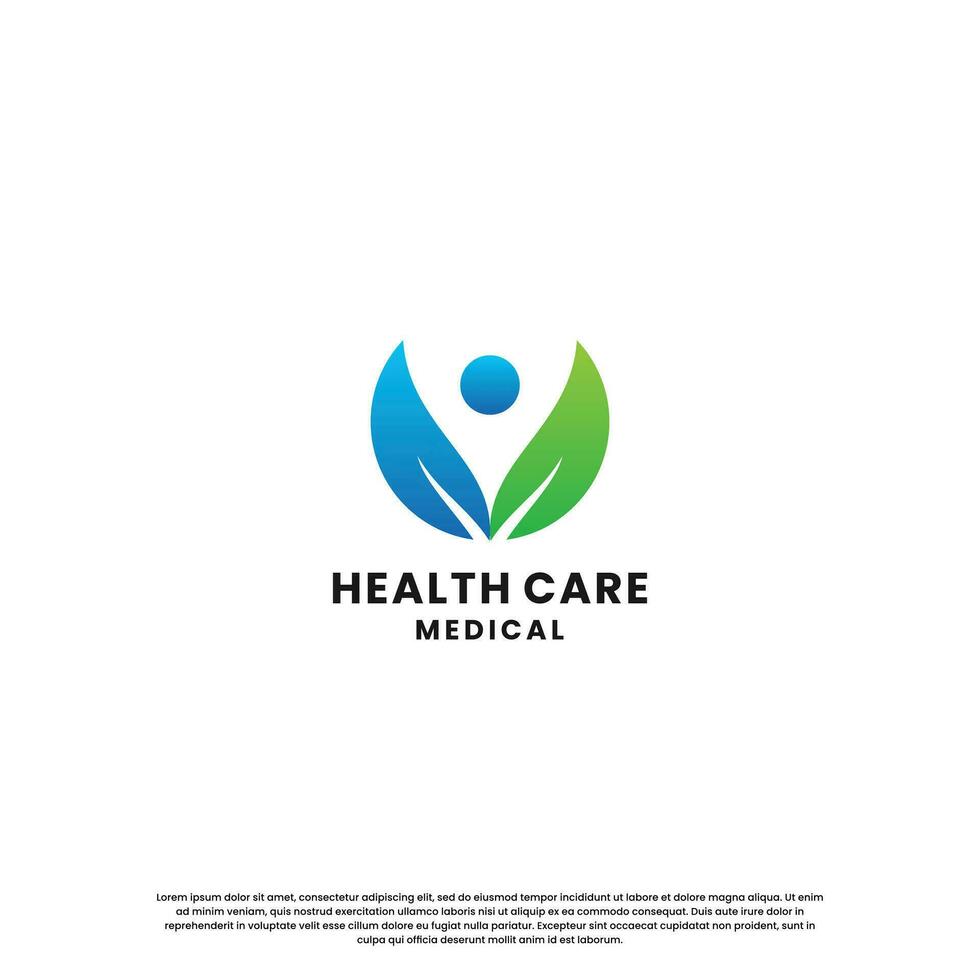 hogar cuidado. salud cuidado logo diseño colección para médico y sano vector