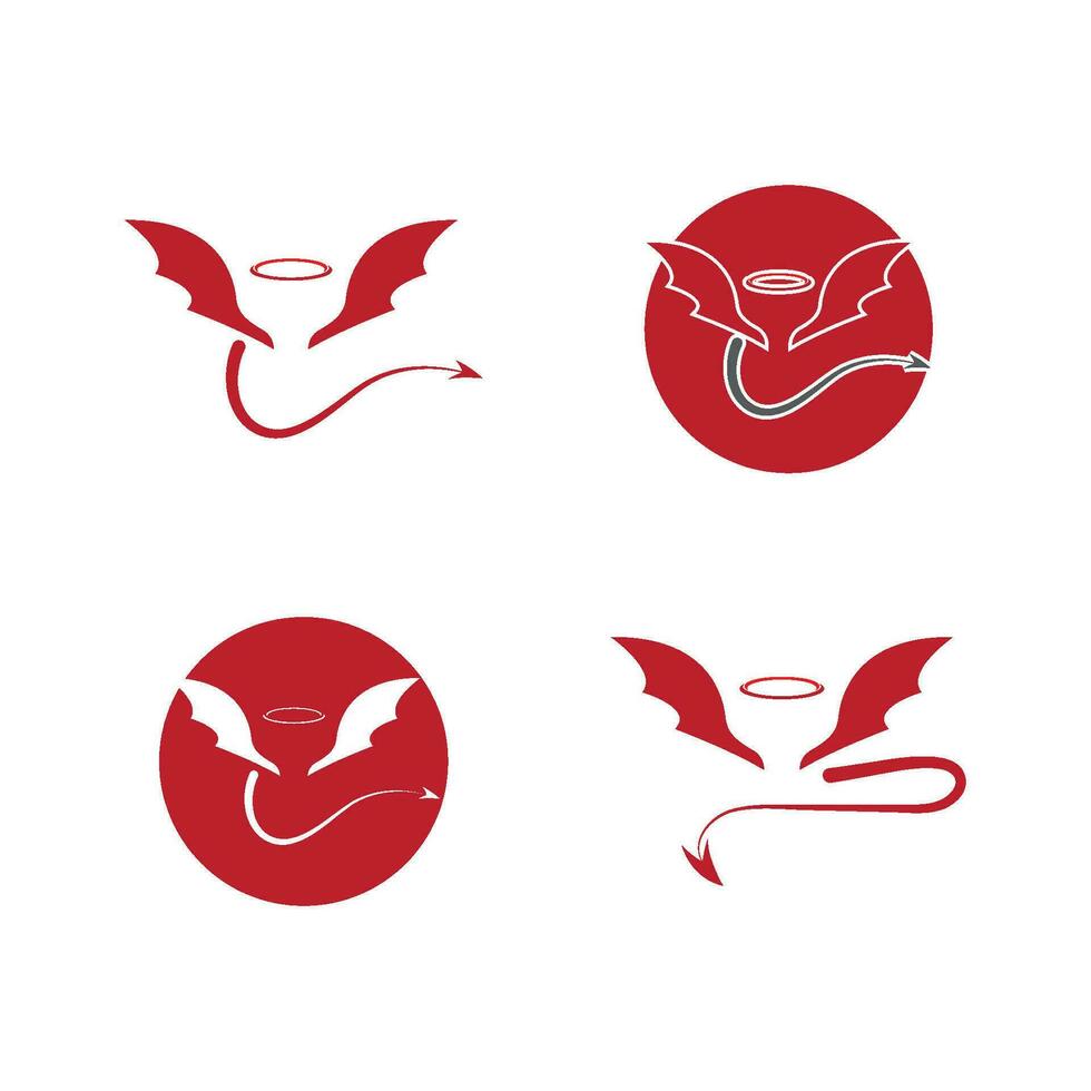 Devil angel logo vector