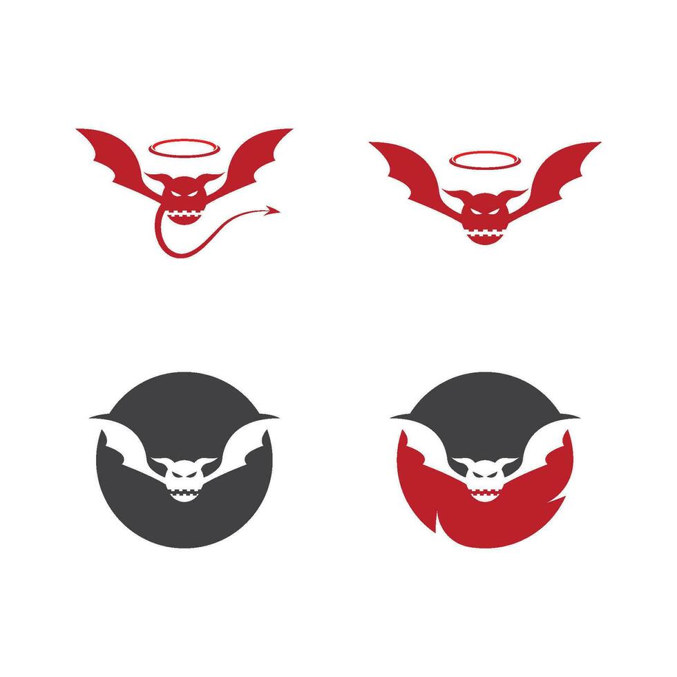 Devil angel logo vector