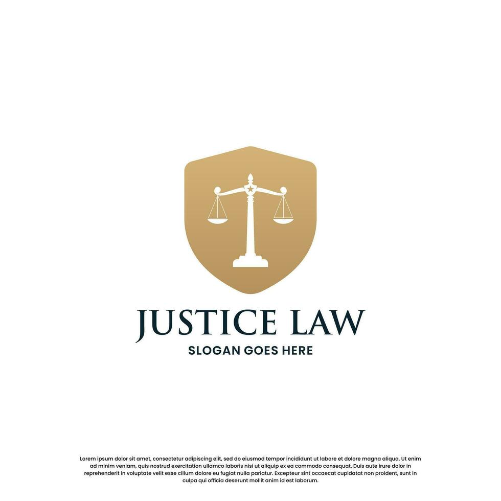 law logo design. lawyer, attorney logo template. vector