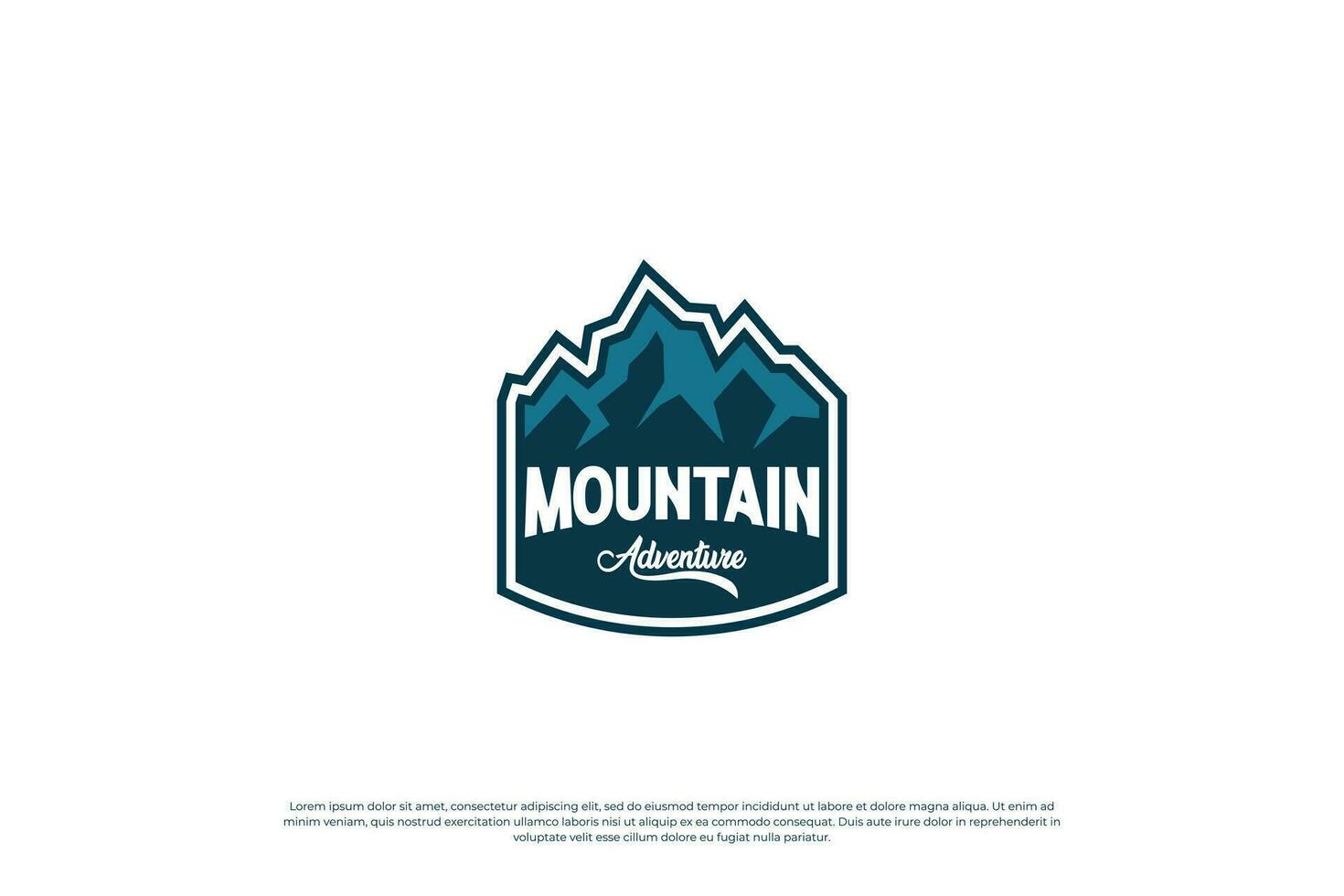 mountain adventure logo design. mountain exploration badge template. vector