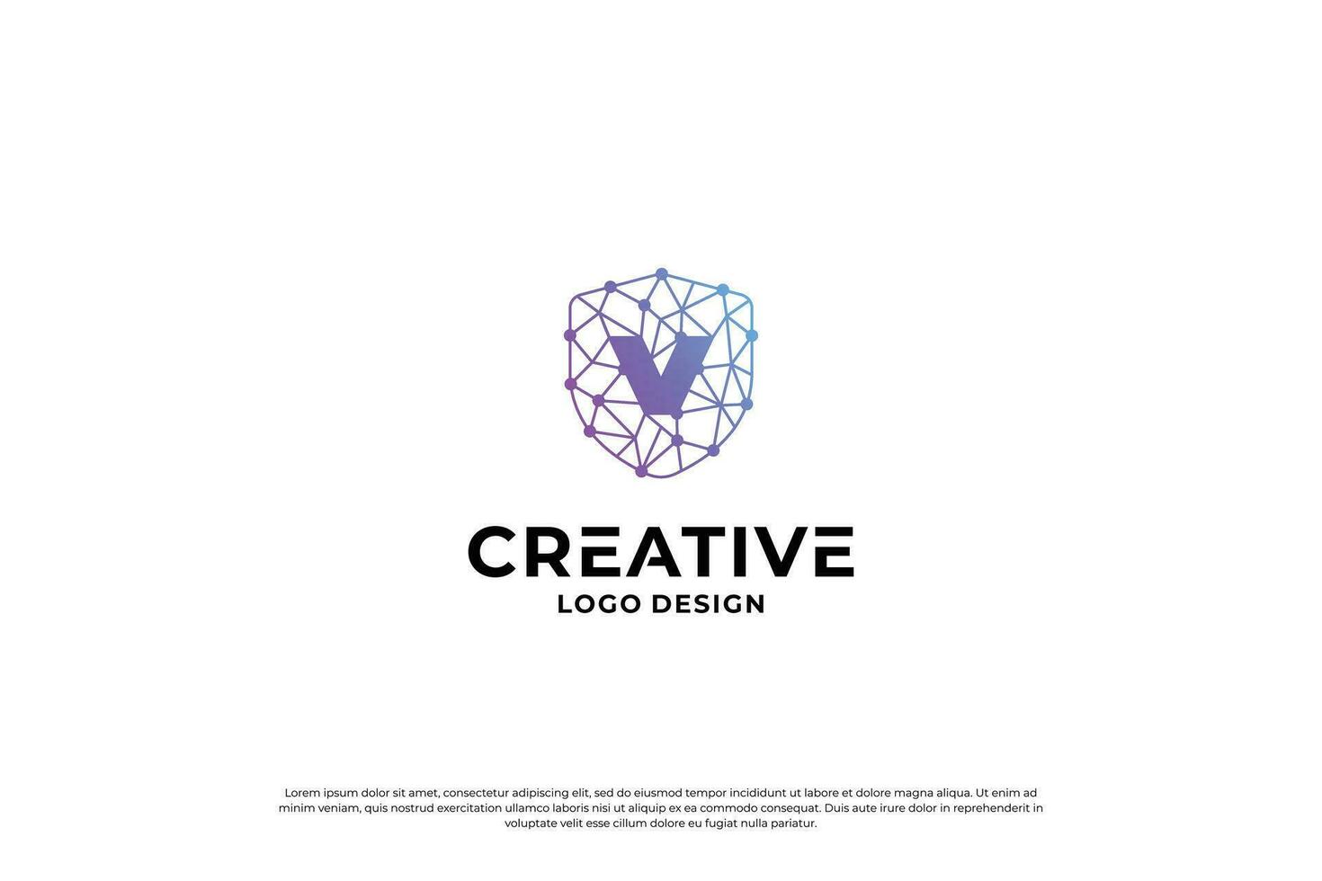 Letter v logo design template. Initial letters v. Creative v symbol. vector