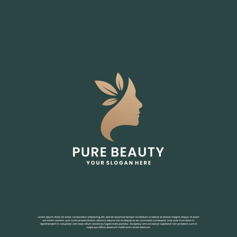 belleza naturaleza logo diseño. elegancia logo para belleza salón y spa. vector