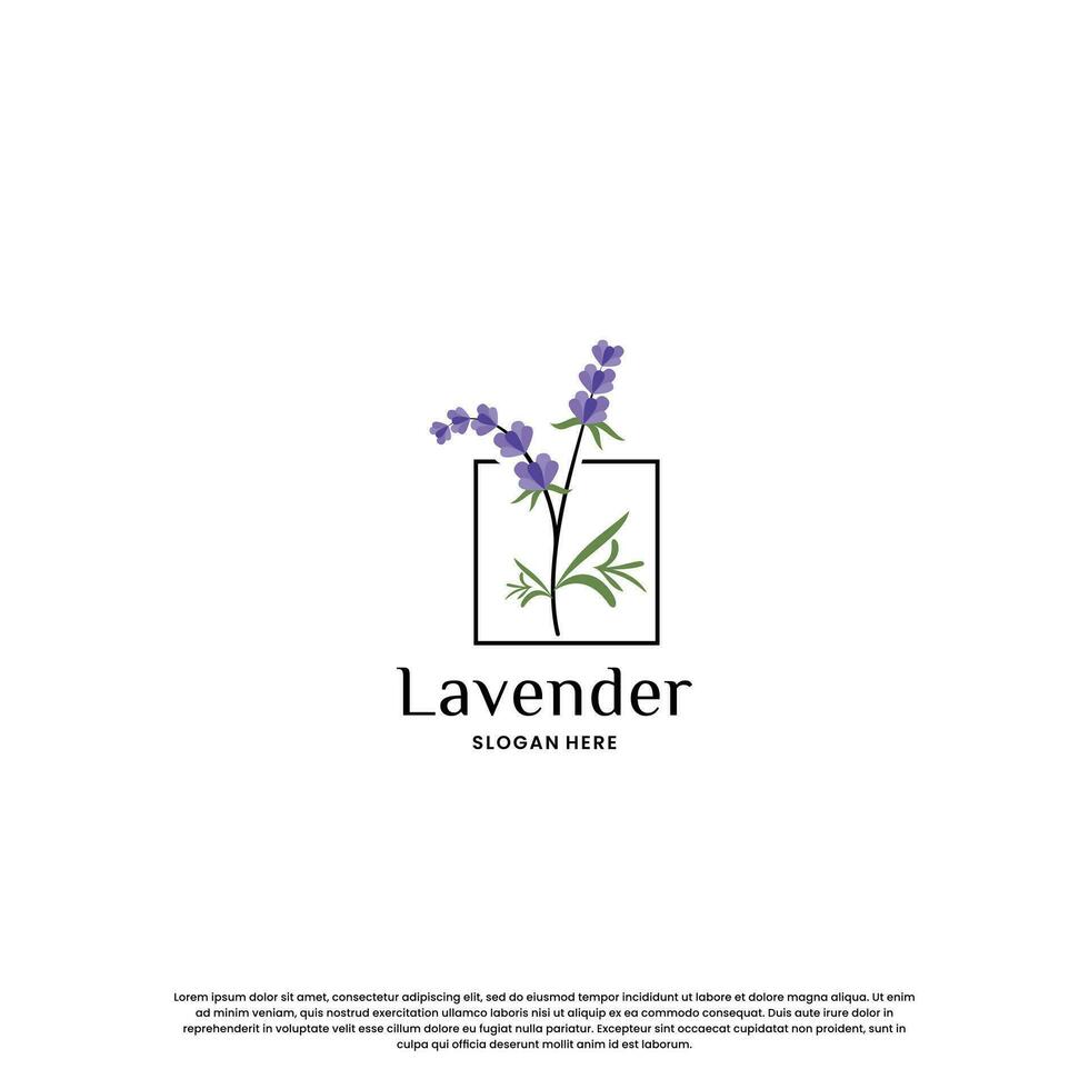 lavender logo design for your business vector