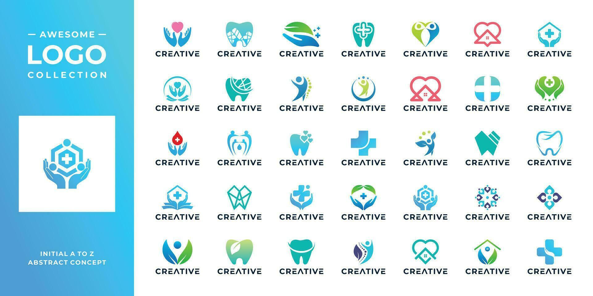 Modern medical logo design. creative health care logo inspiration. vector