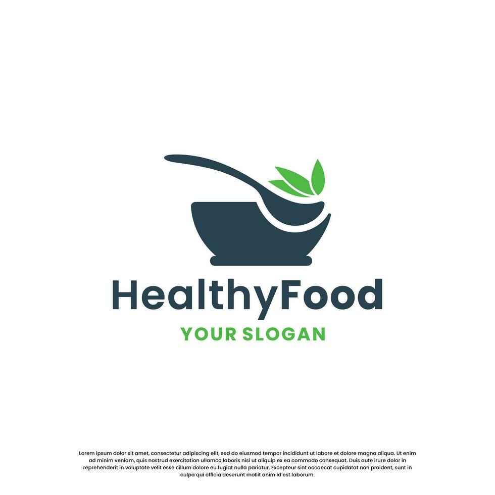 fresh food logo design. healthy food logo for business restaurant vector