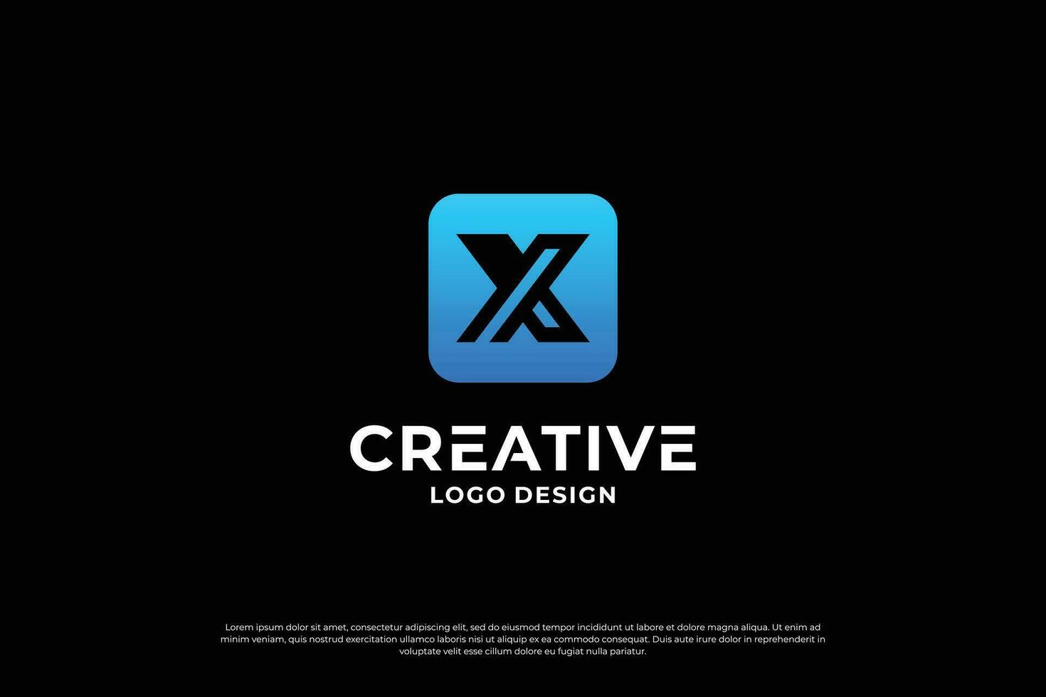 Letter x logo design template. Initial letters X. Creative X symbol. vector