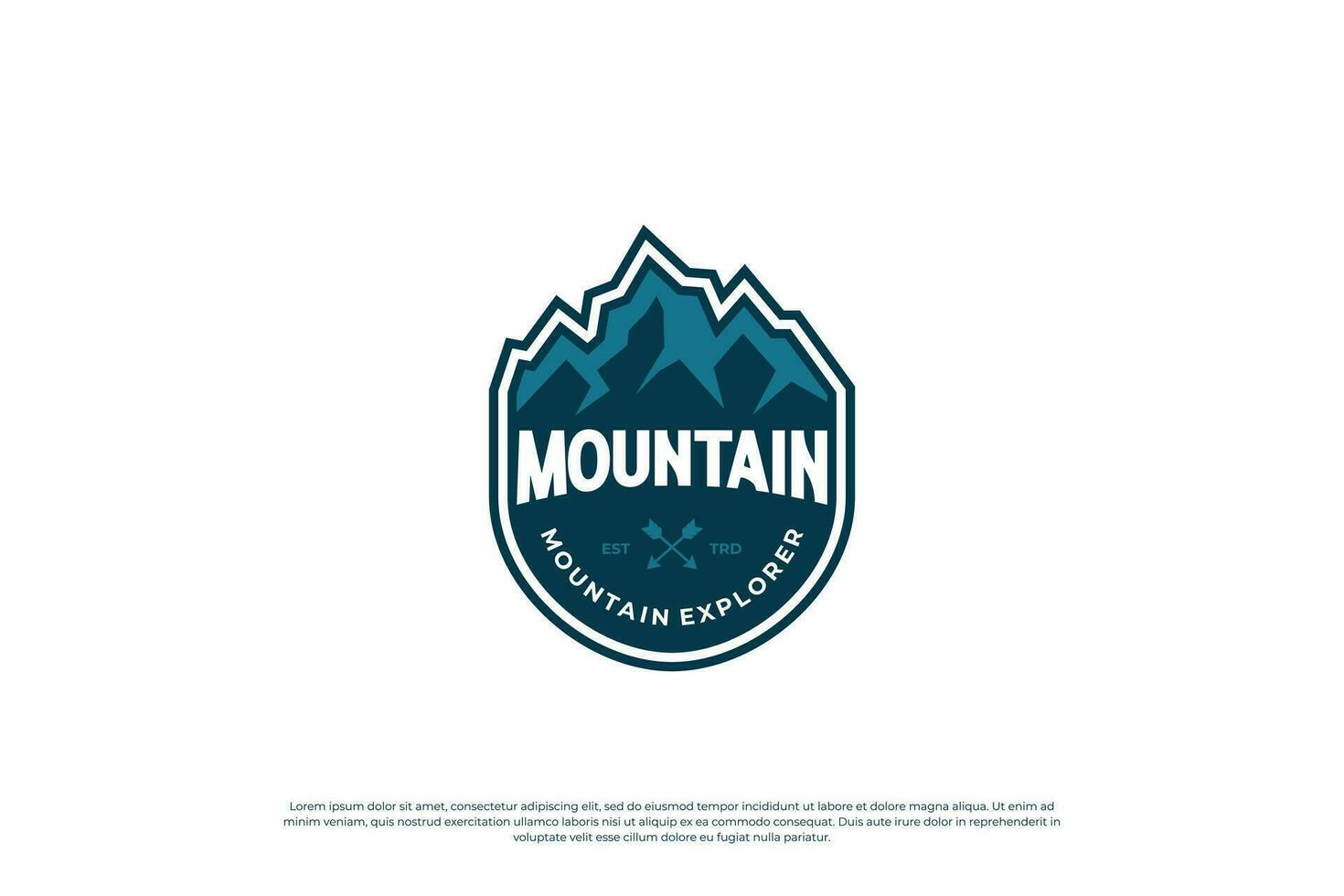 mountain adventure logo design template. vector
