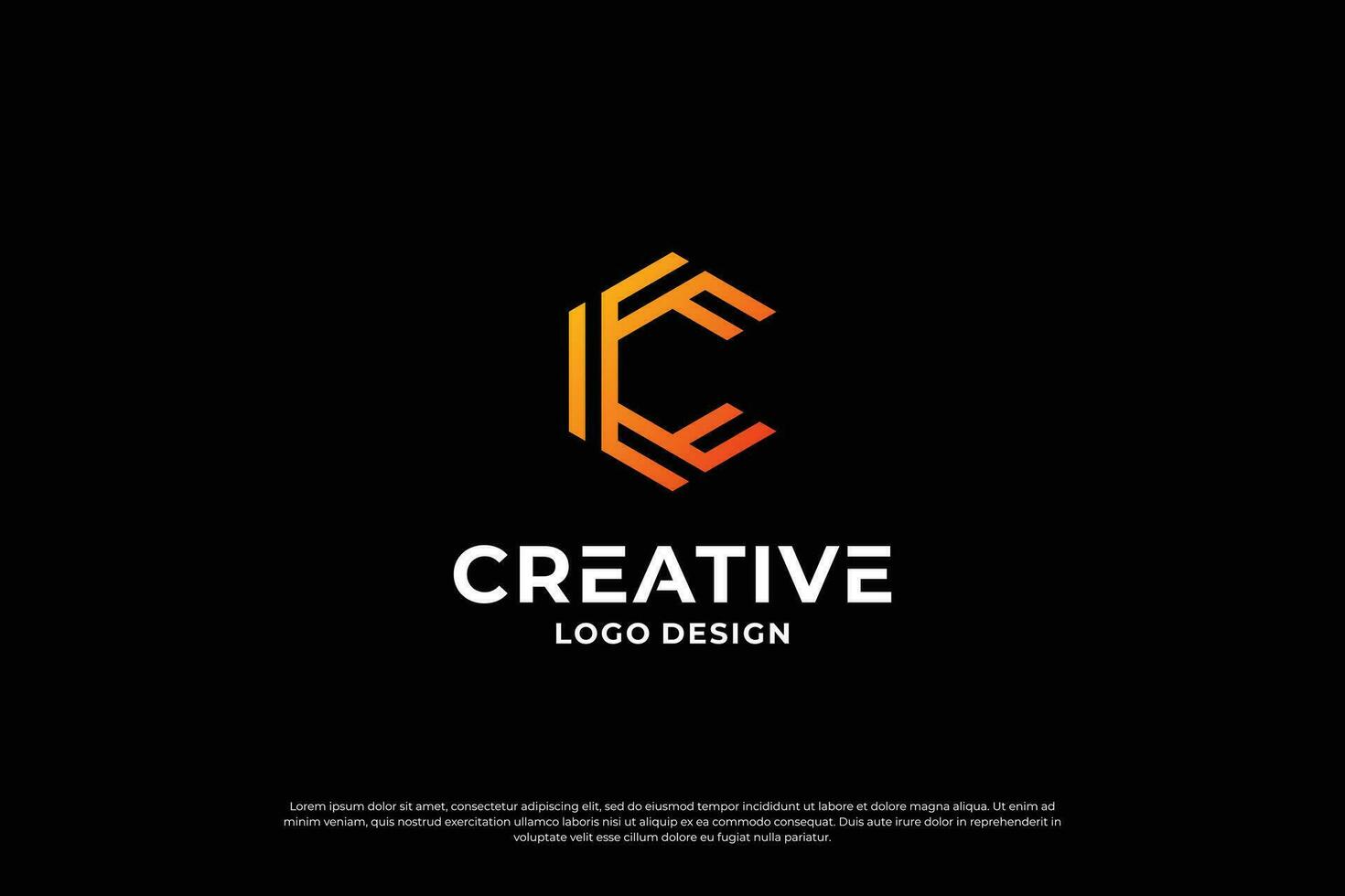 Letter C logo design template. Creative initial letters C logo design symbol. vector