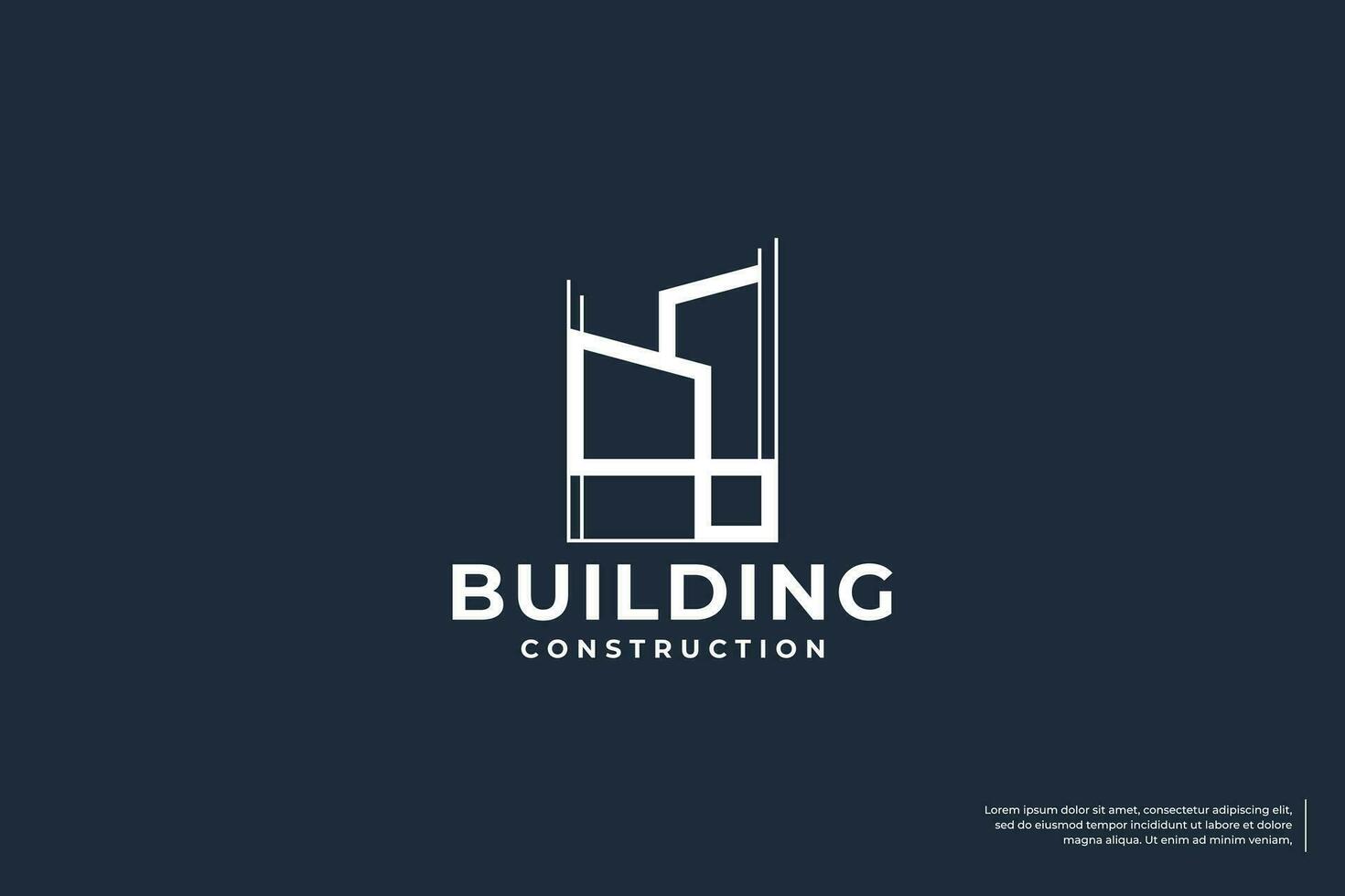 Building construction logo design template vector
