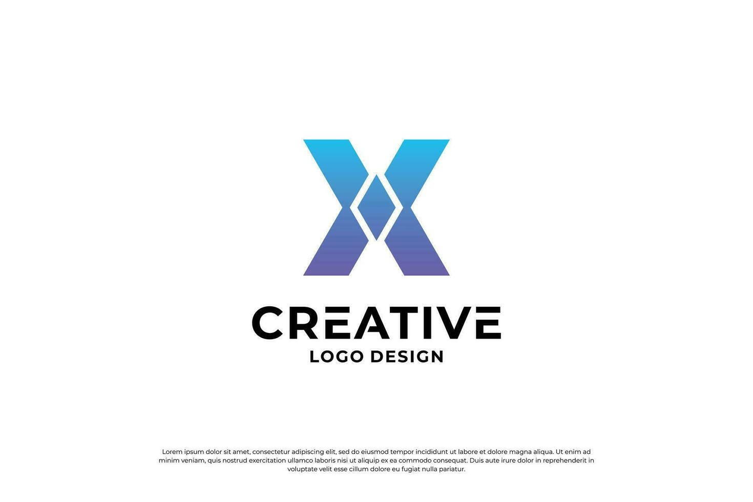 letra X logo diseño modelo. inicial letras X. creativo X símbolo. vector