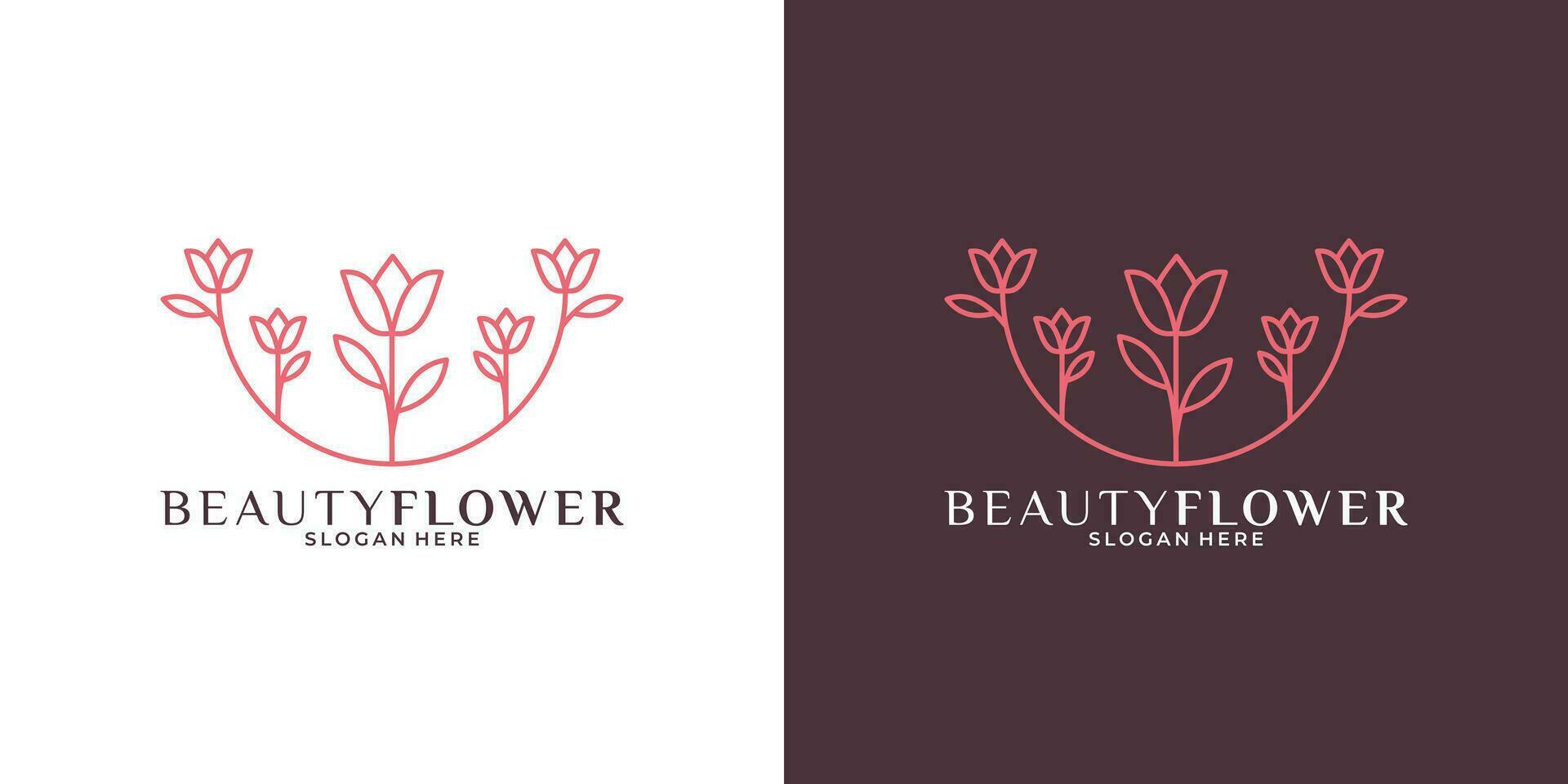 beauty flower logo design template for your business spa, cosmetic, fashion etc vector