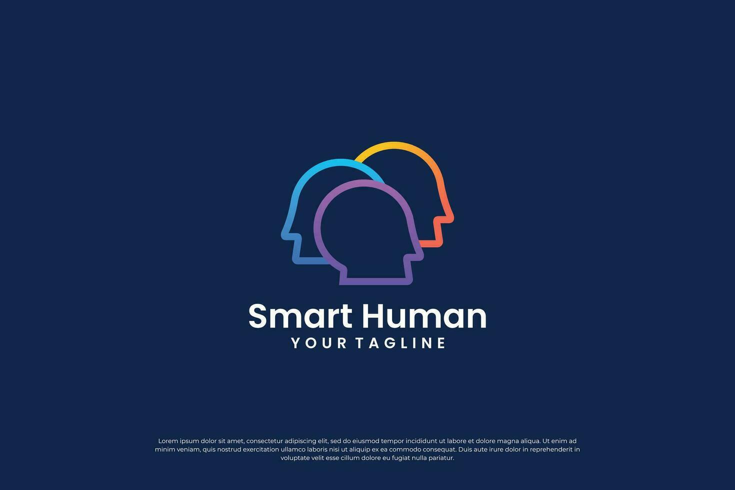 colorful artificial intelligence logo design template. vector