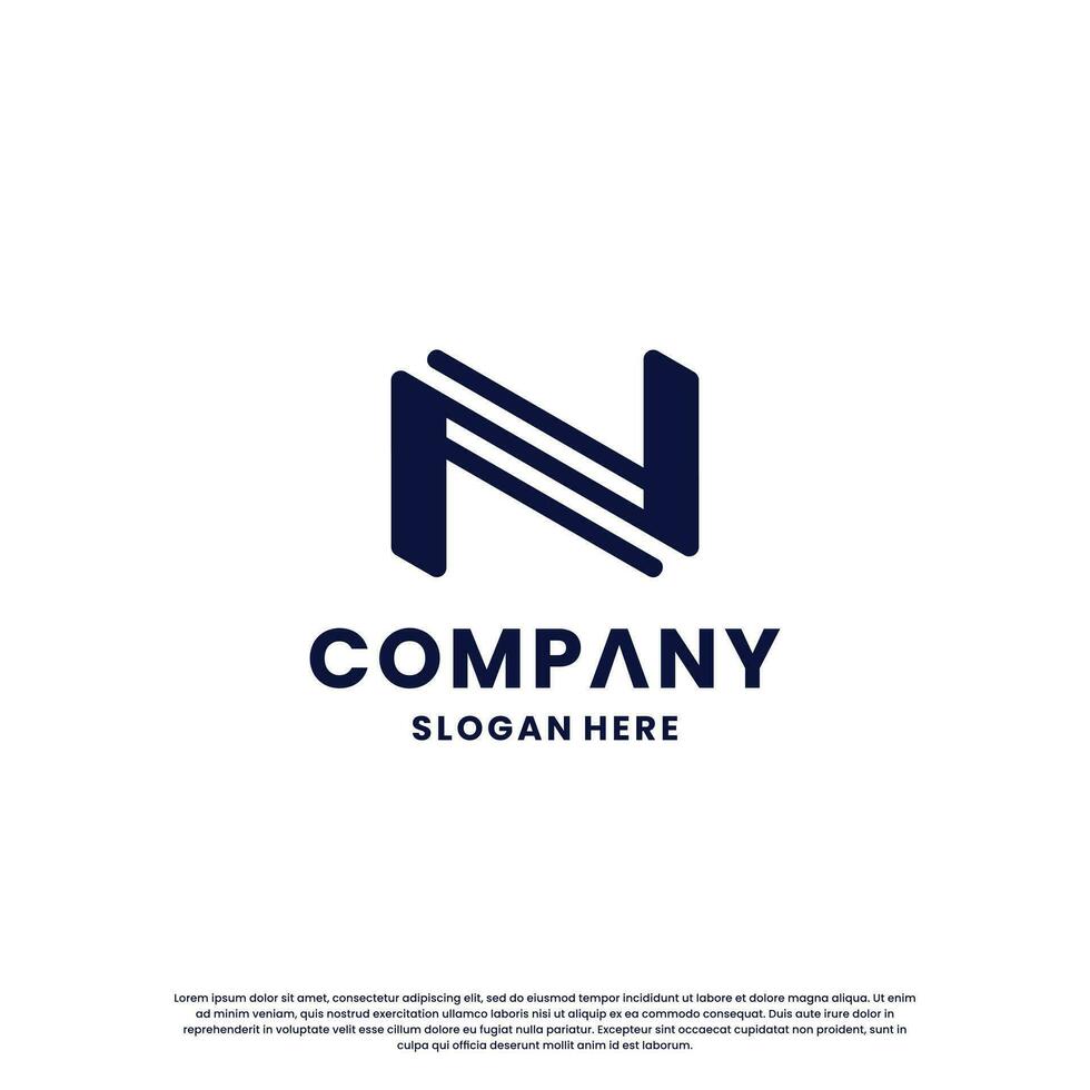 initial letter N logo design monogram for your business vector
