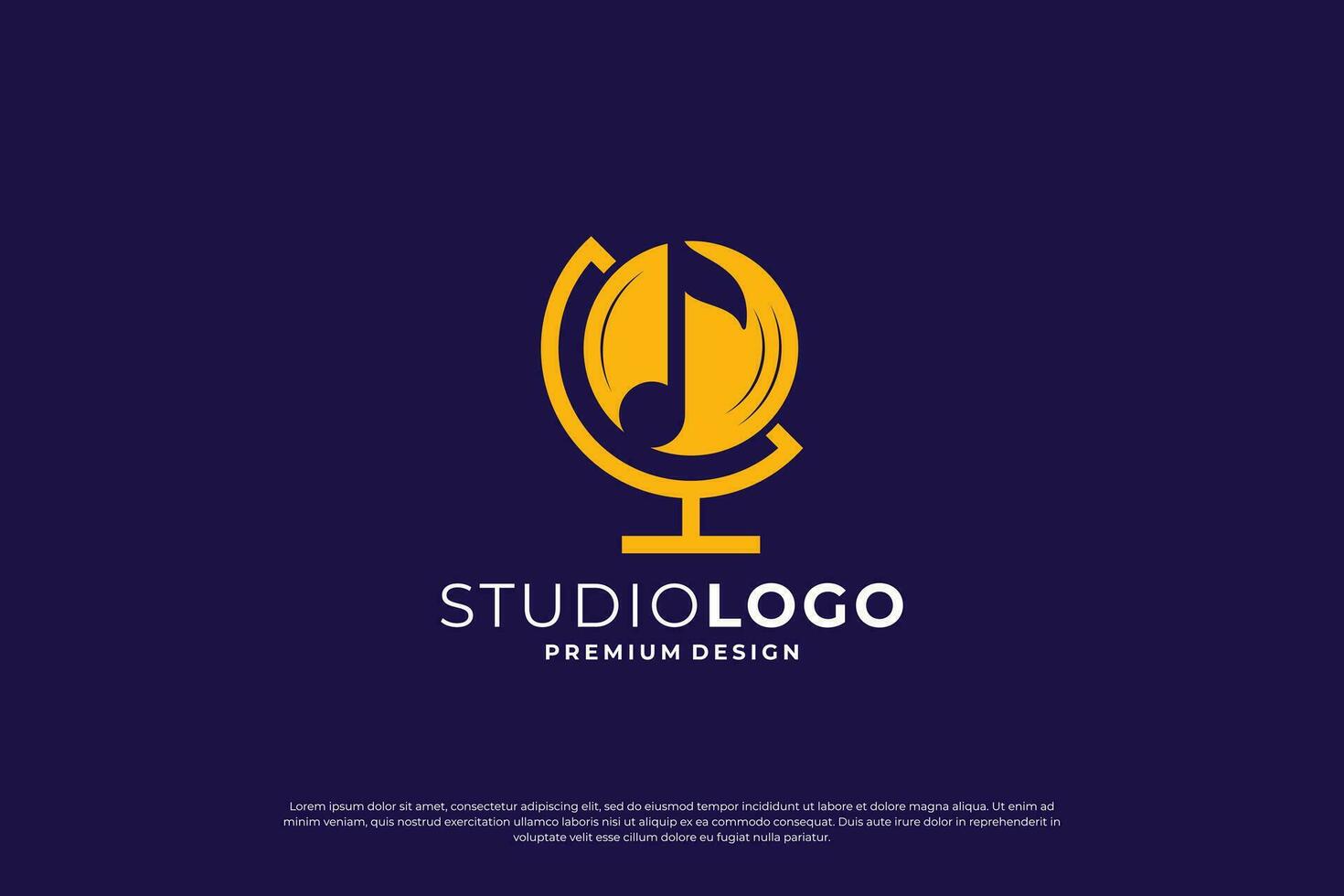 creative music logo design vector. vector